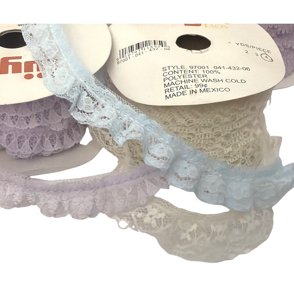 Vintage Wyla Laces Ruffle Trim Lot Cottagecore Coquette Victorian 9+ yards